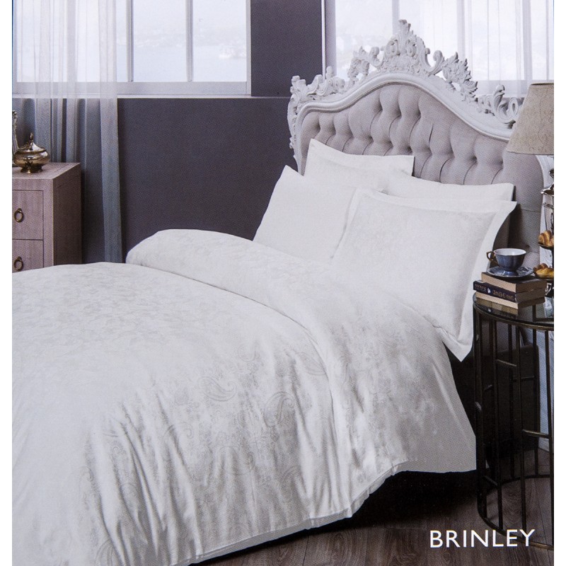 Комплект постельного белья TAC JAKAR SATEN NV.TK BRINLEY CK BEYAZ