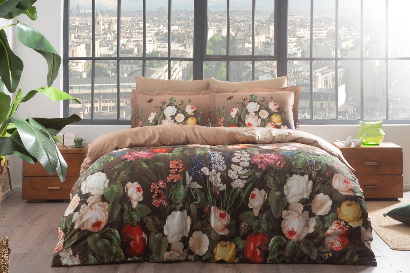 Комплект постельного белья TAC DIG.SATEN NV.TK PONYA CK V01-YESIL