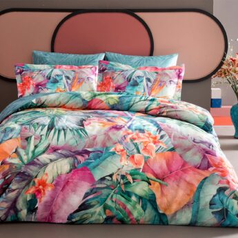 Комплект постільної білизни сімейний TAC DIG.SATEN NV.TK JUPITER FAMILY V1-YESIL