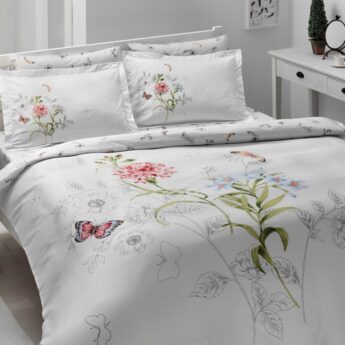 Двуспальный евро комплект TAC SATEN DELUX NV.TK NICOLE CK V1-PEMBE