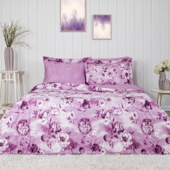 Двуспальный евро комплект TAC SATEN DELUX NV.TK VESTA CK V01-LILA